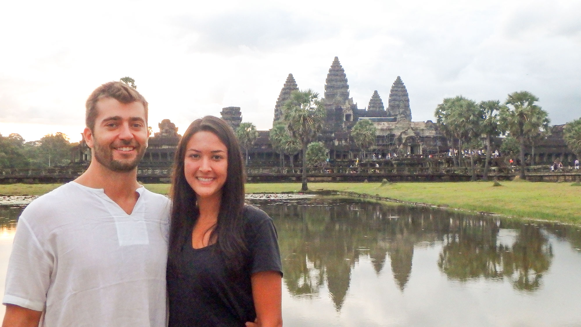 Dan and Meghan in front of Angkor Wat