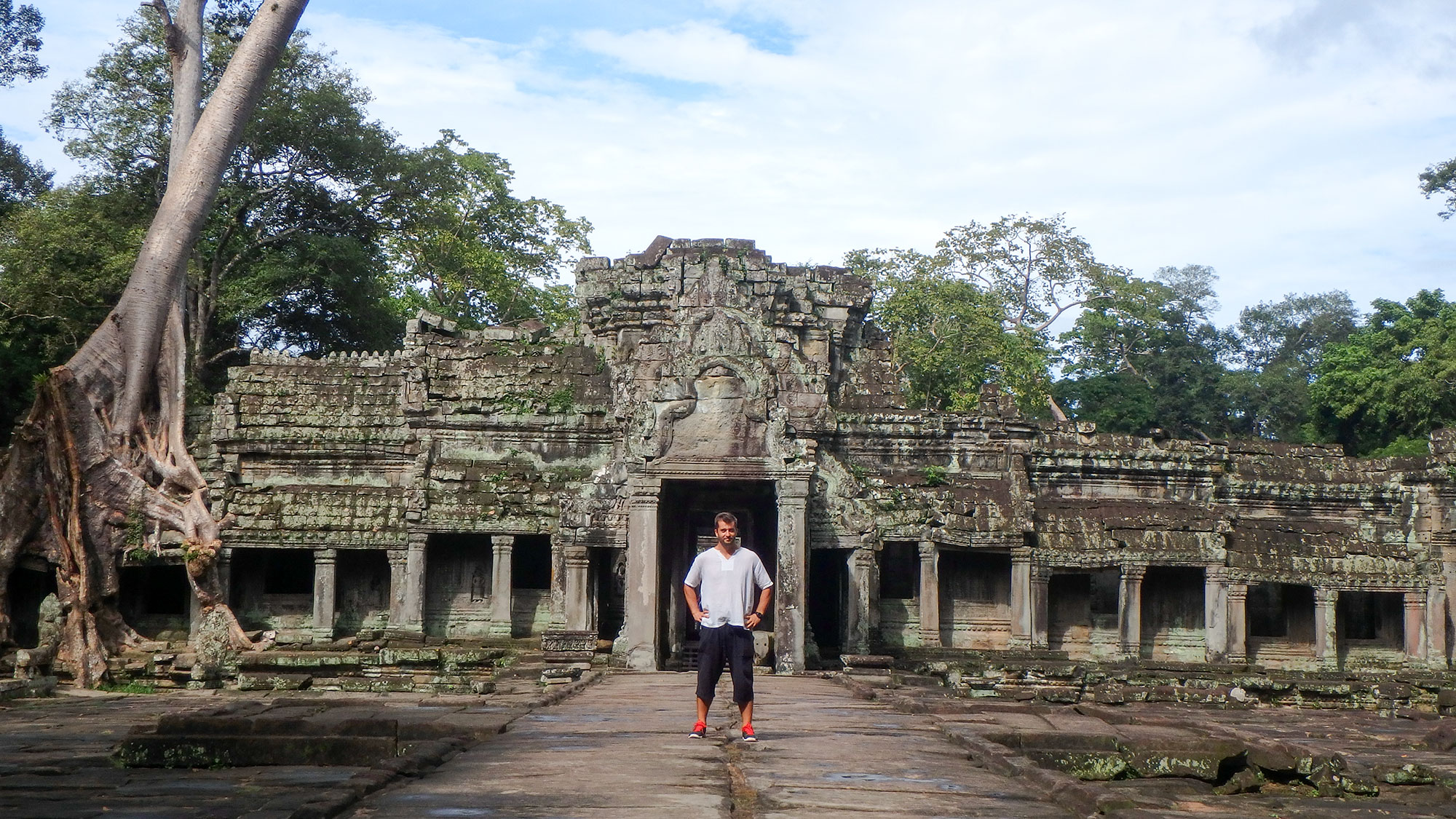 Dan in front of temple